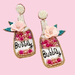 Bubbly Bottle Beaded Earrings